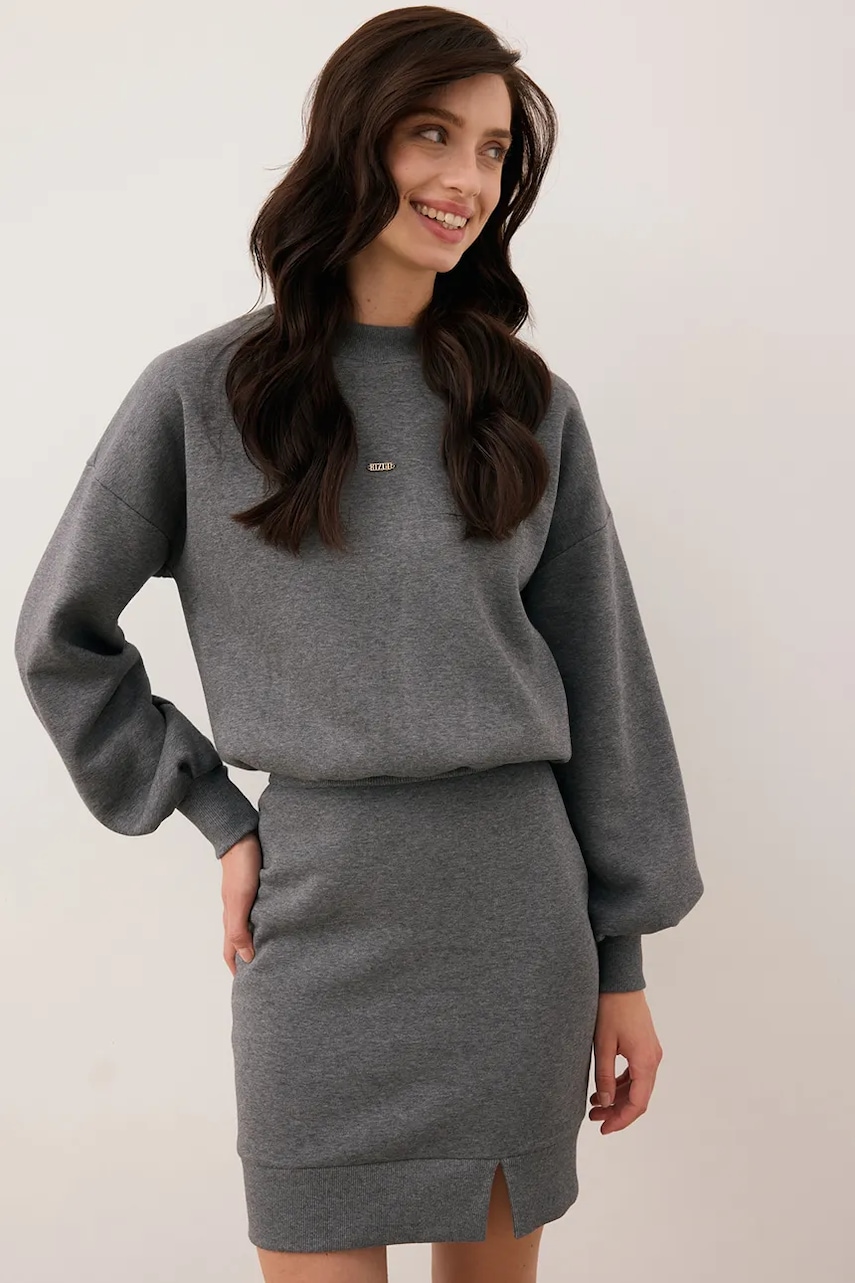 Φόρεμα Bizuu CAGLIARI χρώμα: γκρι, CAGLIARI GRAFITOWY