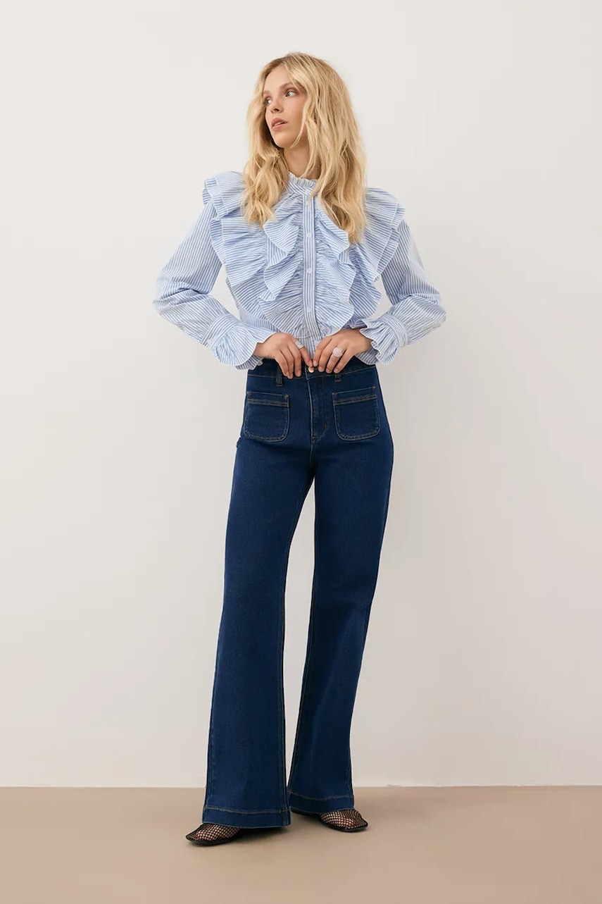 Τζιν παντελόνι Bizuu DELPHI χρώμα: μπλε, DELPHI GRANATOWY