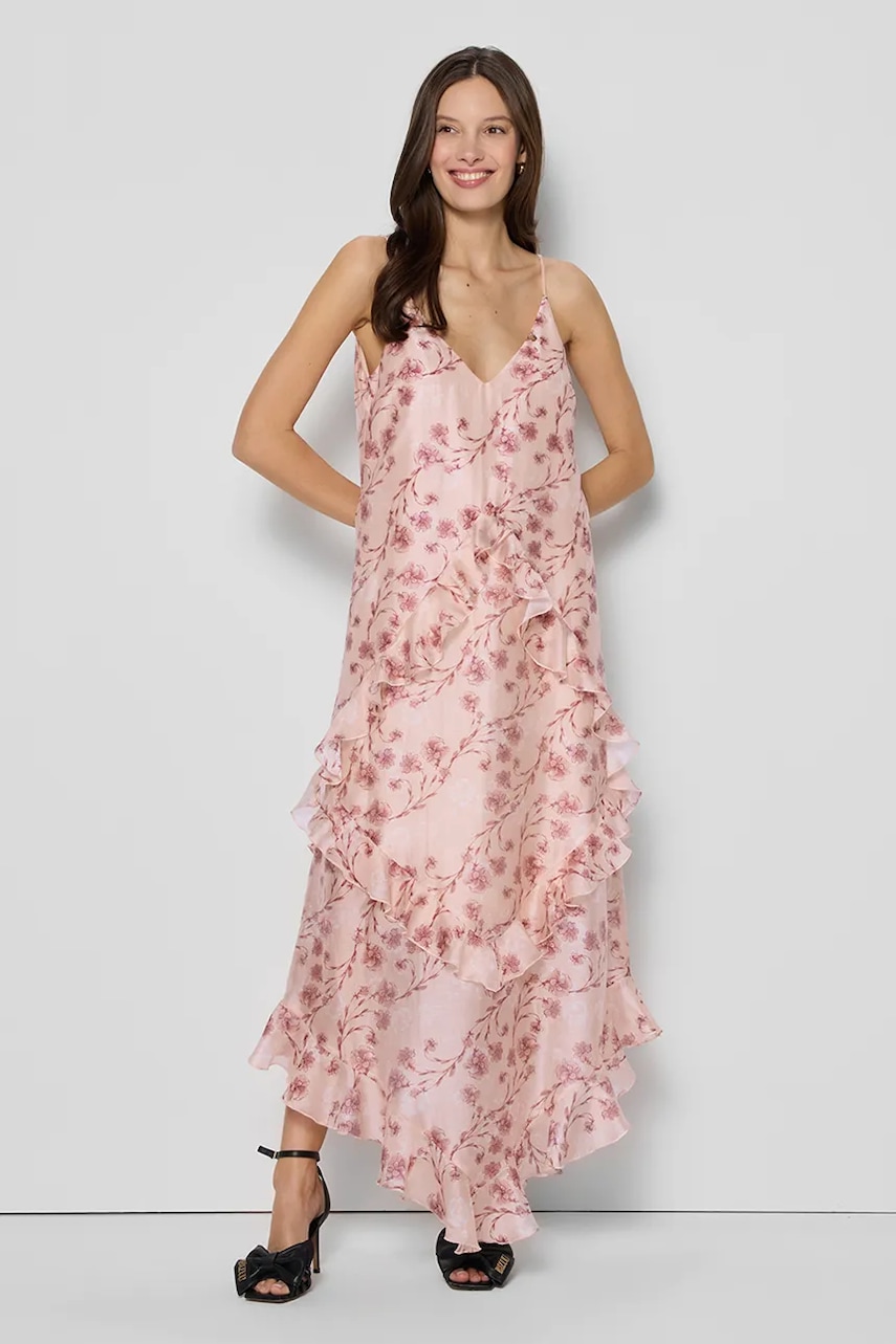 Φόρεμα Bizuu PATRICA χρώμα: μπεζ, PATRICA BEŻOWY