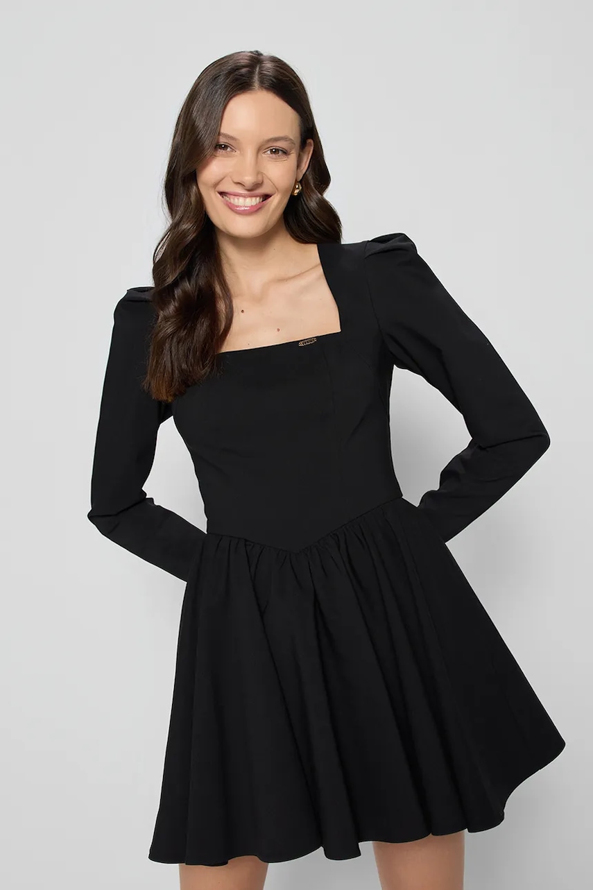 Φόρεμα Bizuu SYDNEY χρώμα: μαύρο, SYDNEY CZARNY