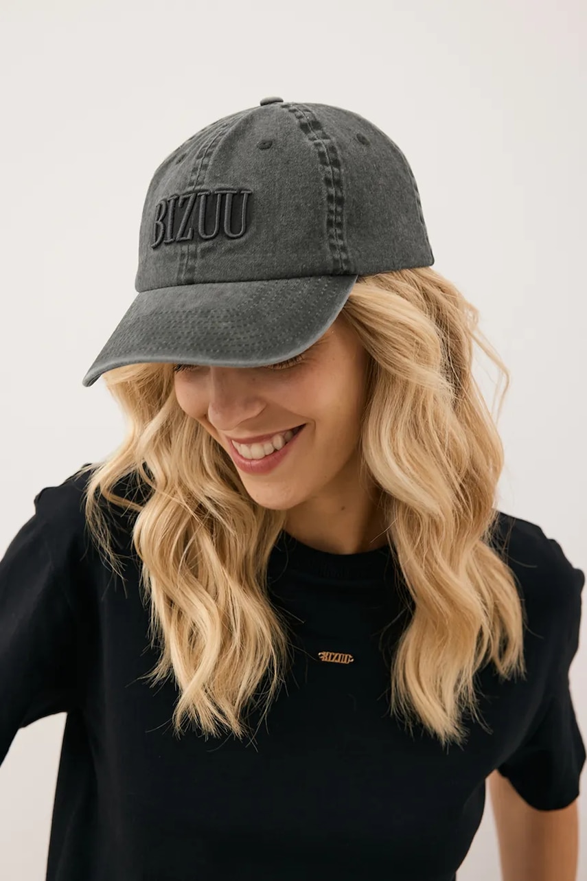 Βαμβακερό καπέλο του μπέιζμπολ Bizuu ZANE χρώμα: γκρι, ZANE SZARY