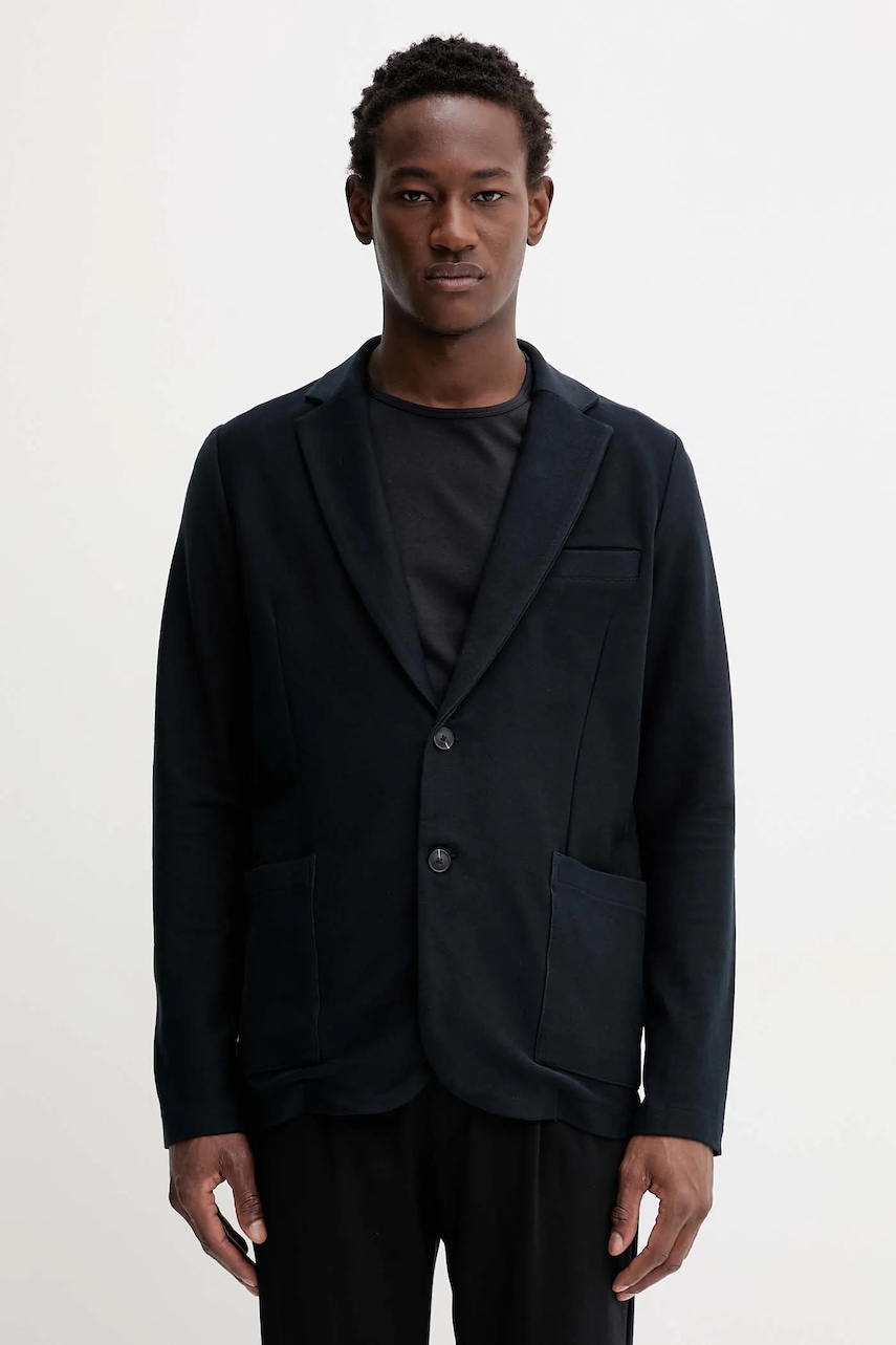 Βαμβακερό blazer Marc O'Polo χρώμα: ναυτικό μπλε, 526301557030