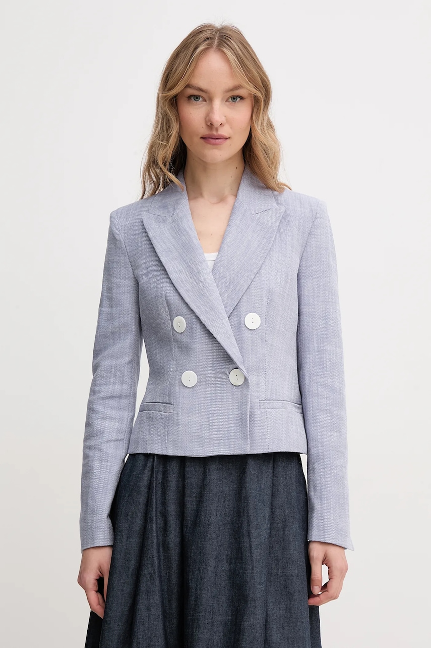 Βαμβακερό blazer Pedro del Hierro χρώμα: μπλε, 6759162