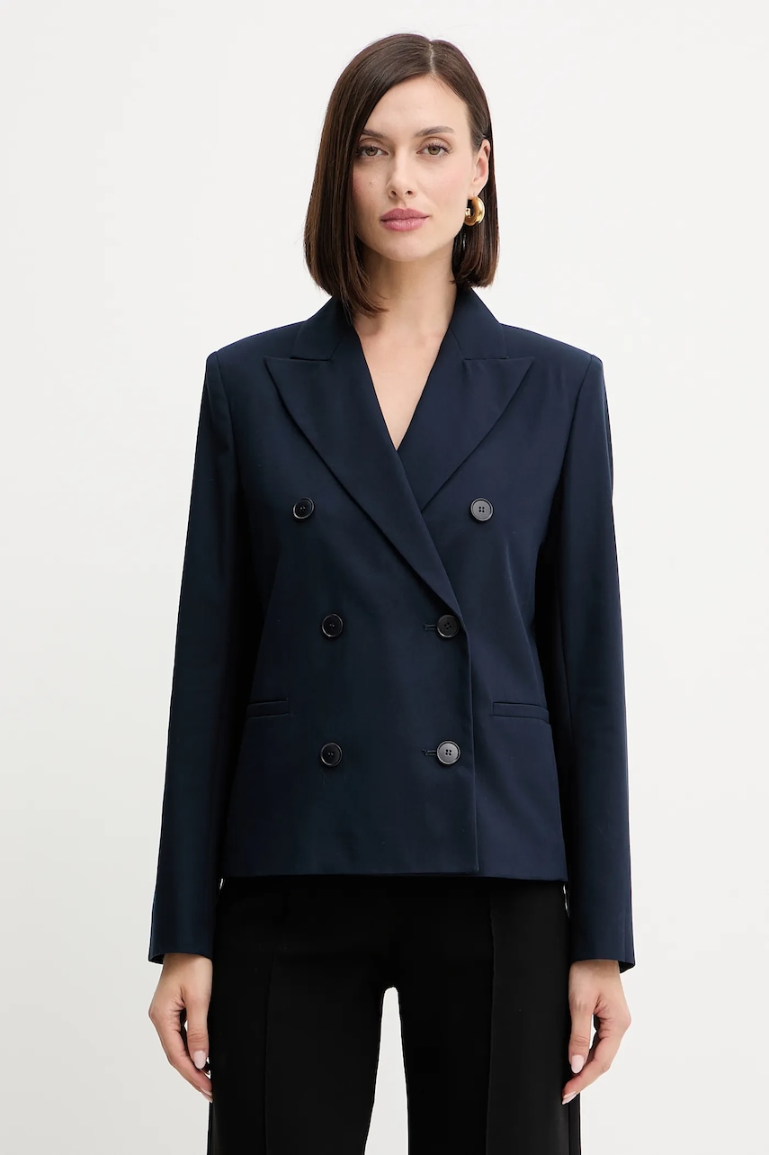 Βαμβακερό blazer Weekend Max Mara TAPPETO χρώμα: ναυτικό μπλε, 2525046061600