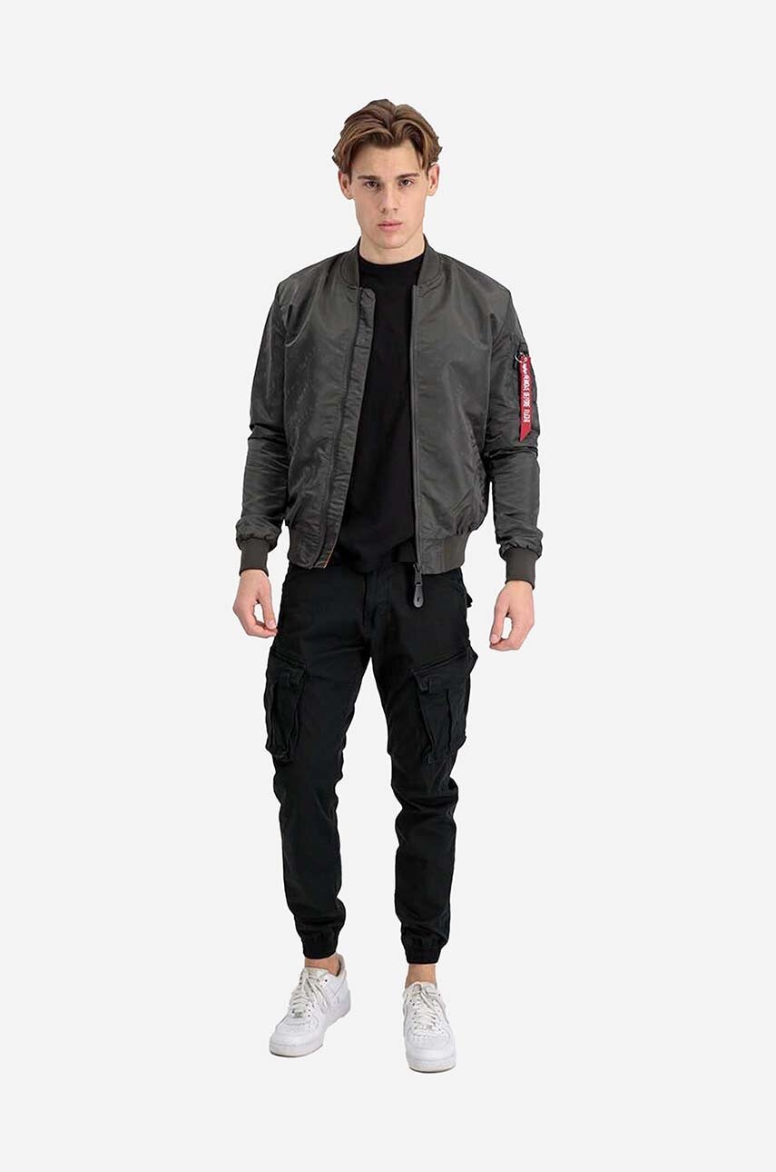 Αναστρέψιμο μπουφάν bomber Alpha Industries MA-1 LW AOP Rainbow ανδρικό, χρώμα: γκρι F30