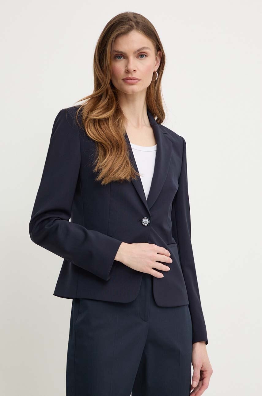 Μάλλινο σακάκι BOSS χρώμα: ναυτικό μπλε, 50490020