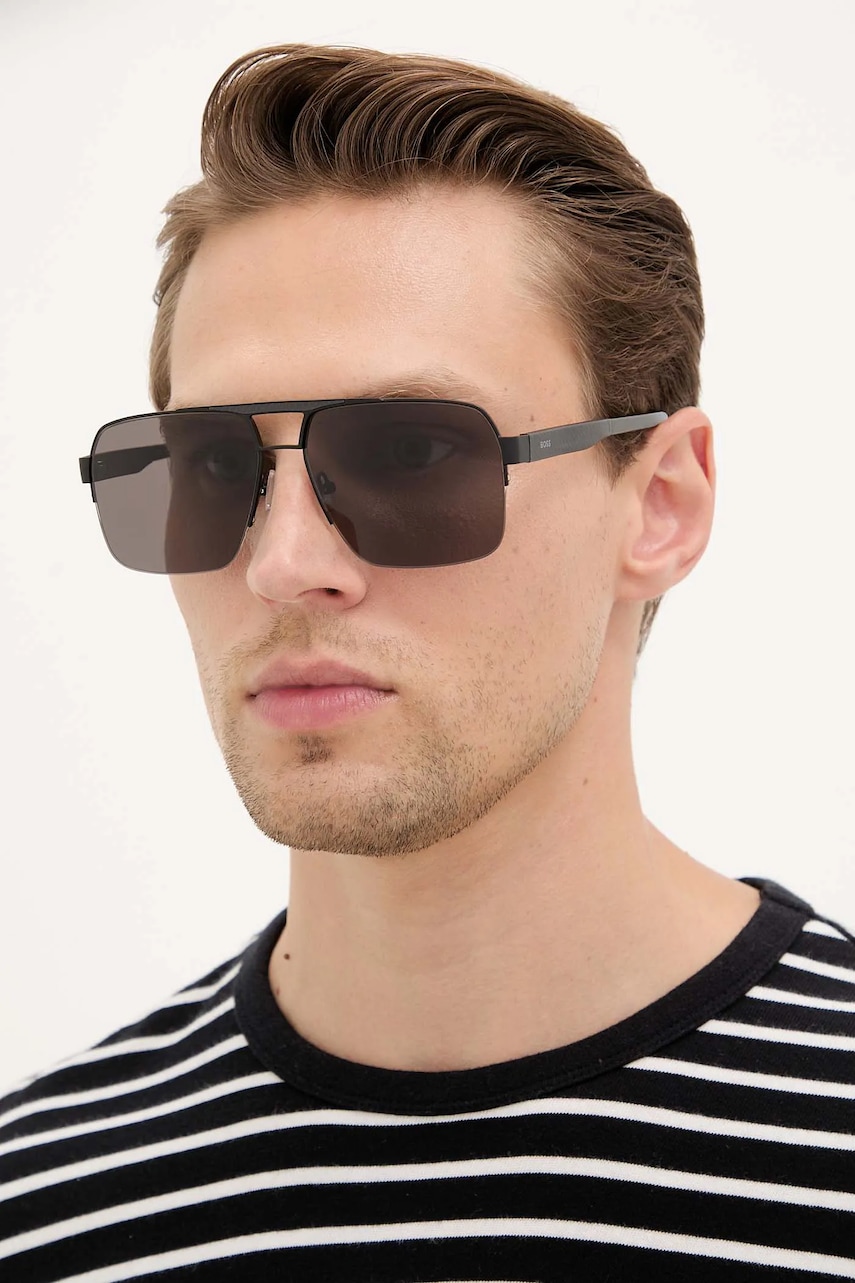 Γυαλιά ηλίου BOSS ανδρικά, χρώμα: μαύρο, BOSS 1767/S