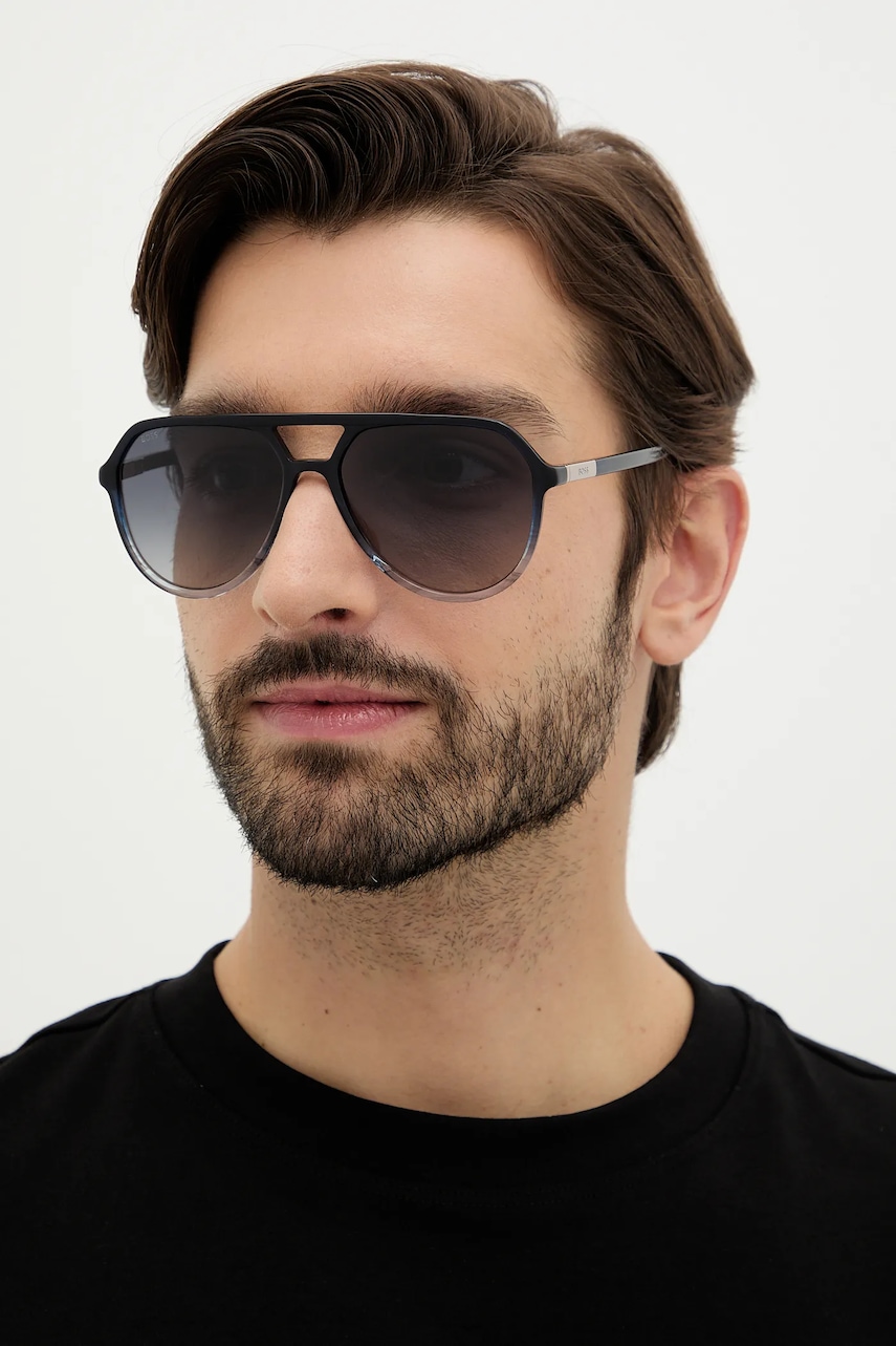 Γυαλιά ηλίου BOSS ανδρικά, χρώμα: ναυτικό μπλε, BOSS 1831/S