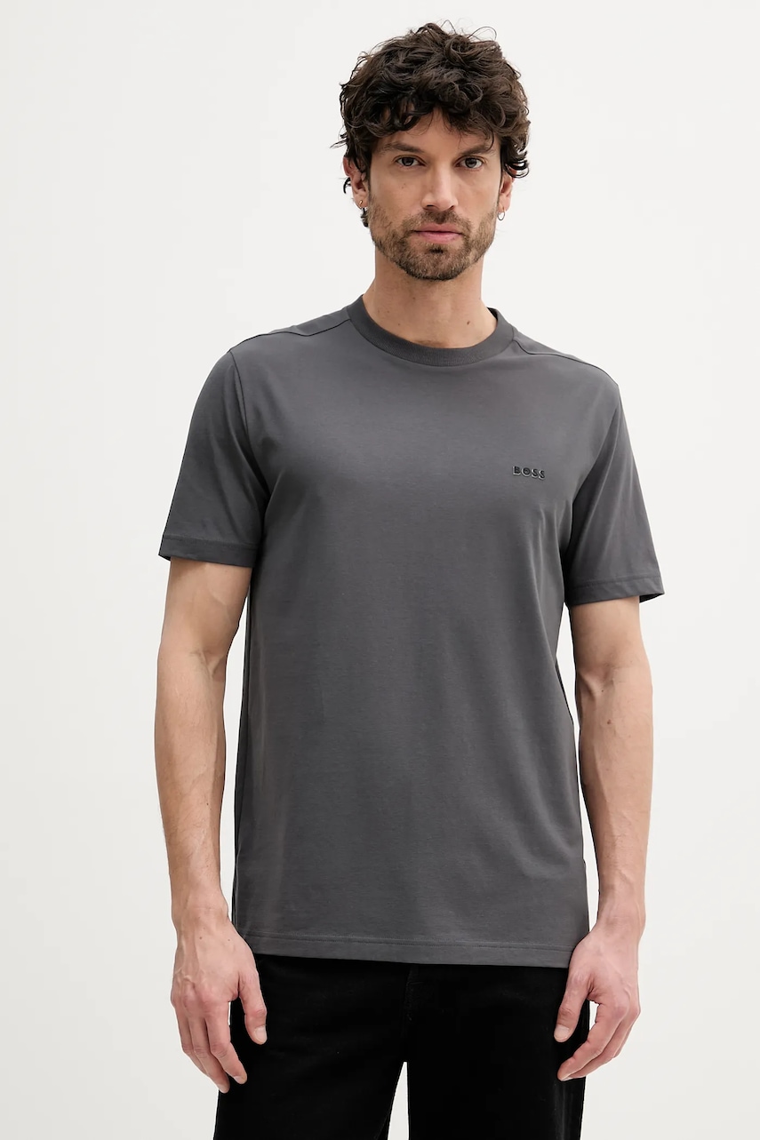 Μπλουζάκι BOSS Green χρώμα: μπεζ, 50506373