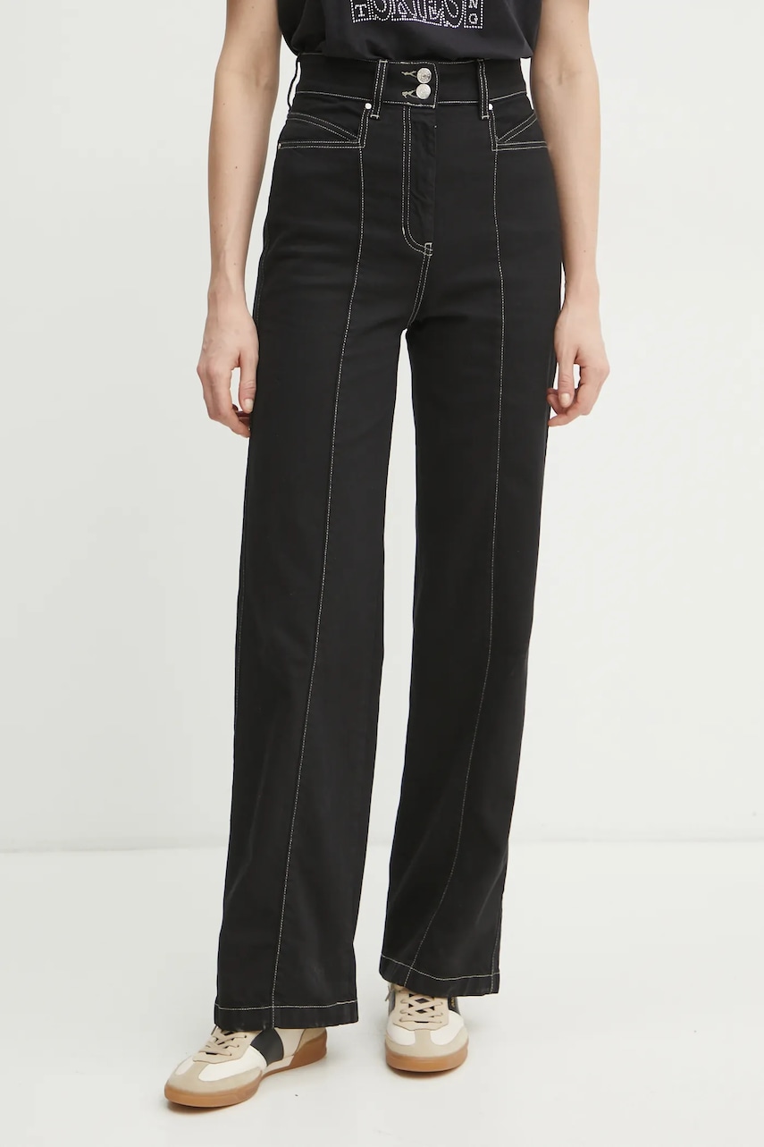 Τζιν παντελόνι BOSS Orange χρώμα: μαύρο, 50531036