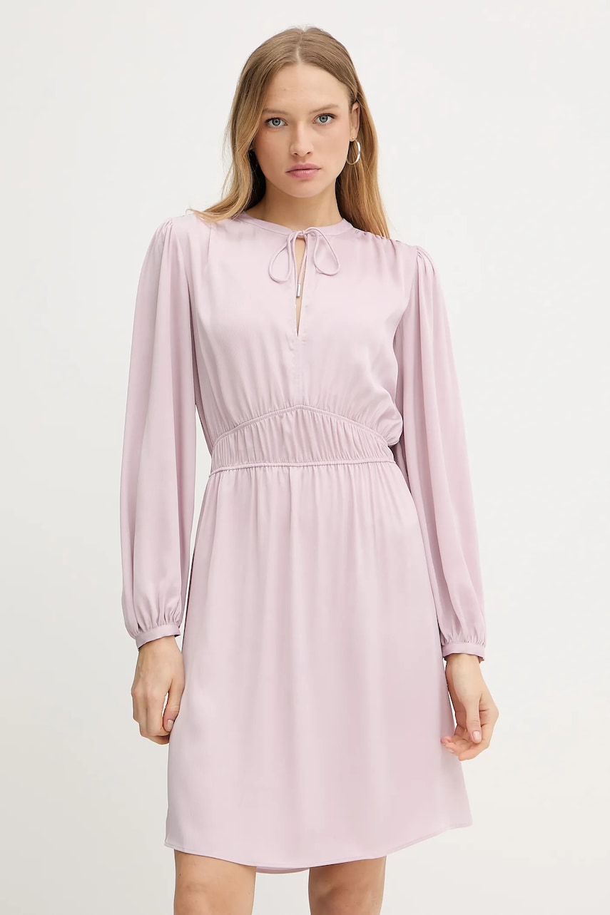 Φόρεμα BOSS Orange χρώμα: ροζ, 50544038