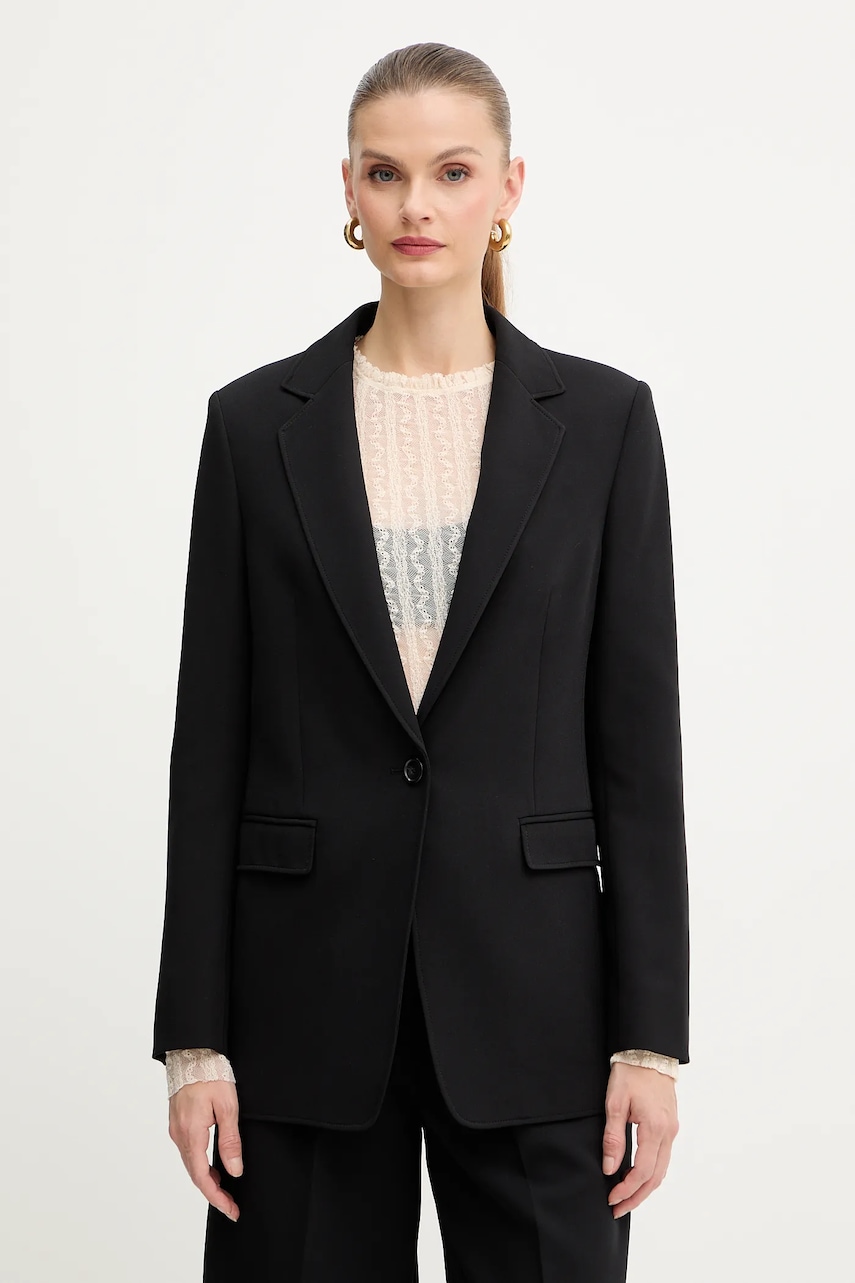 Σακάκι BOSS Orange χρώμα: μαύρο, 50549396