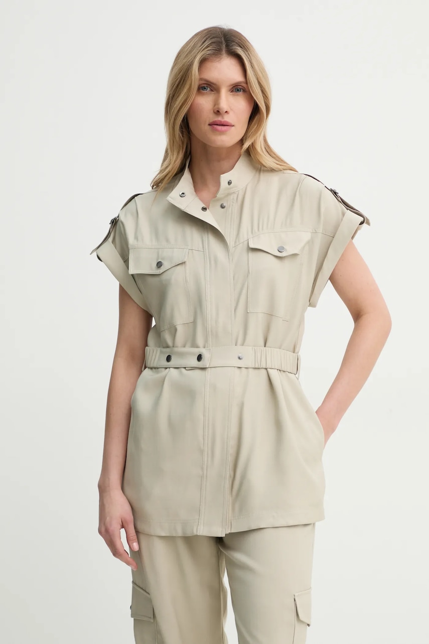 Πουκάμισο Bruuns Bazaar χρώμα: μπεζ, BBW4339