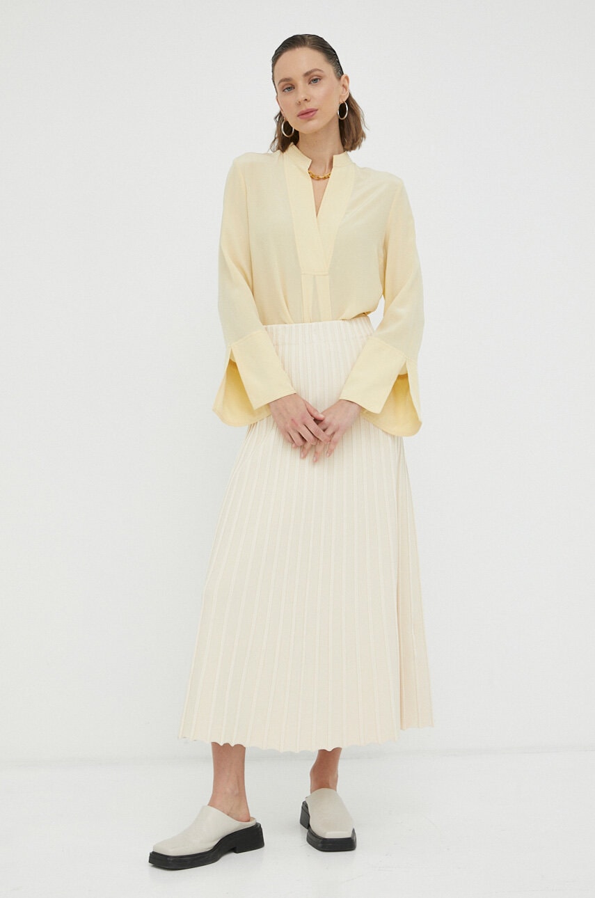 Φούστα By Malene Birger χρώμα: μπεζ