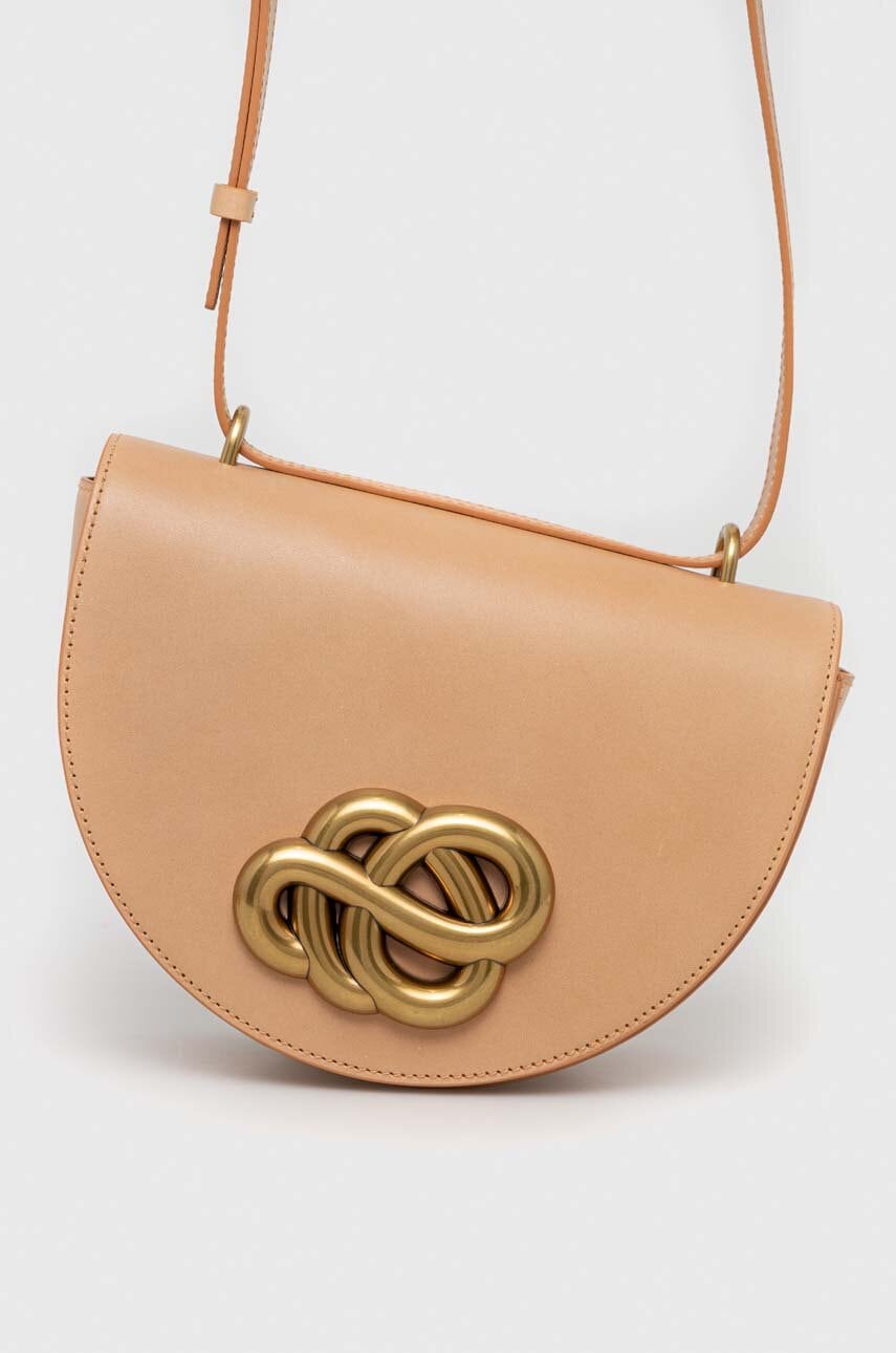 Δερμάτινη τσάντα By Malene Birger χρώμα: μπεζ