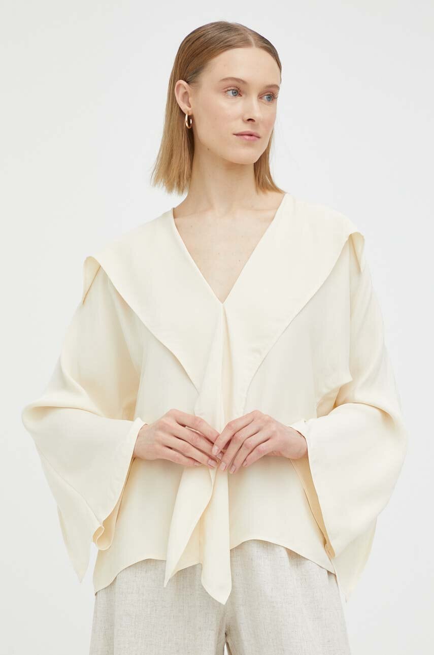 Μπλουζάκι By Malene Birger χρώμα: μπεζ