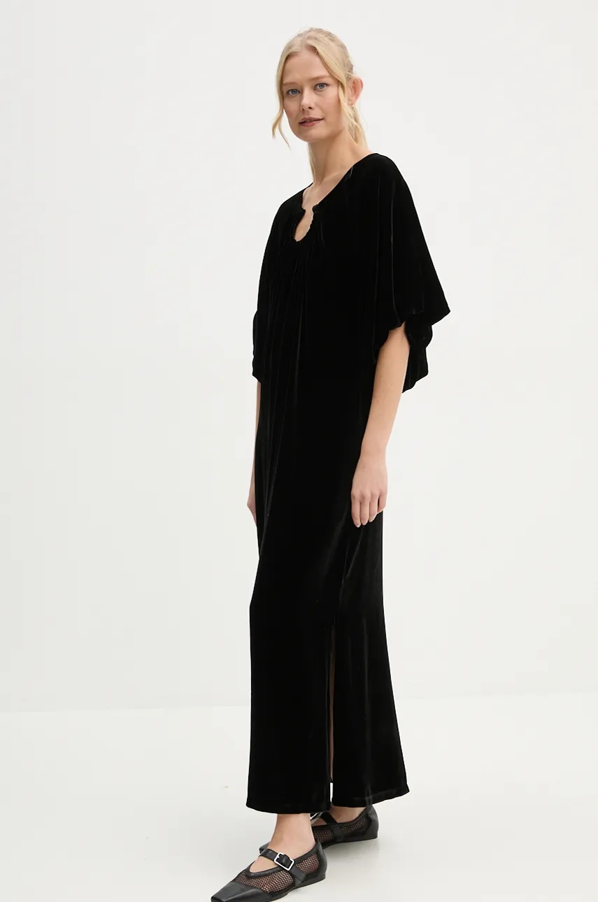 Φόρεμα από συνδιασμό μεταξιού By Malene Birger ROSAE χρώμα: μαύρο, Q72634002