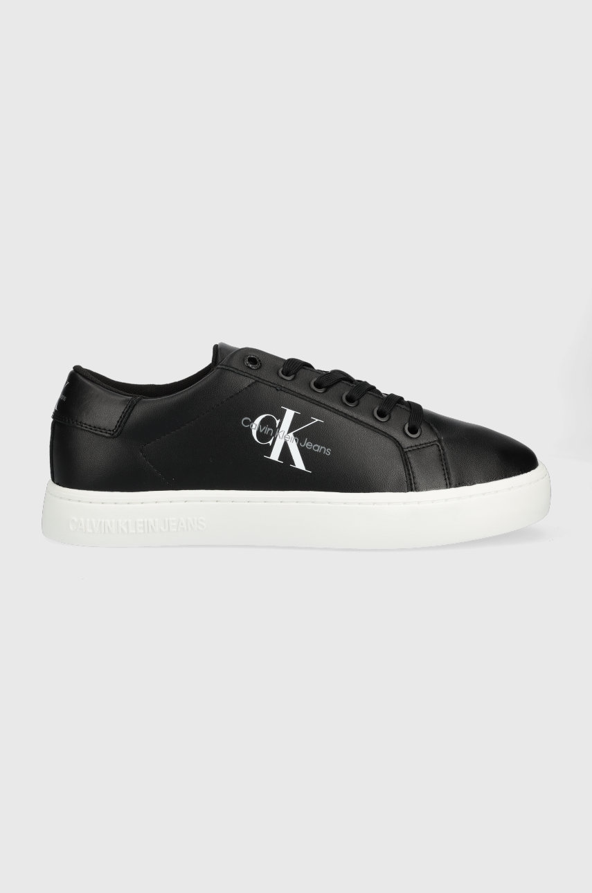 Δερμάτινα αθλητικά παπούτσια Calvin Klein Jeans Classic Cupsole Laceup Low CUPSOLE LACE UP LOW χρώμα: μαύρο YM0YM00491