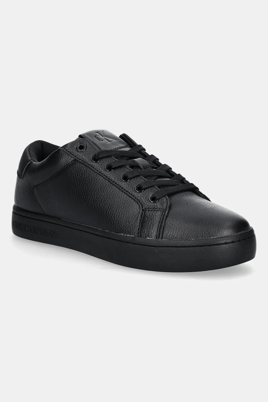 Δερμάτινα αθλητικά παπούτσια Calvin Klein Jeans CLASSIC CUPSOLE LOW OHB χρώμα: μαύρο, YM0YM01164