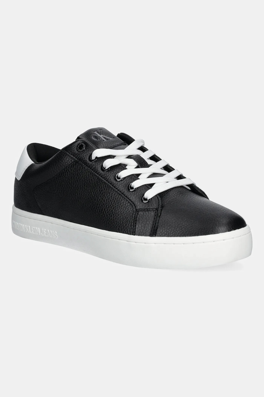 Δερμάτινα αθλητικά παπούτσια Calvin Klein Jeans CLASSIC CUPSOLE LOW OHB χρώμα: μαύρο, YM0YM01164