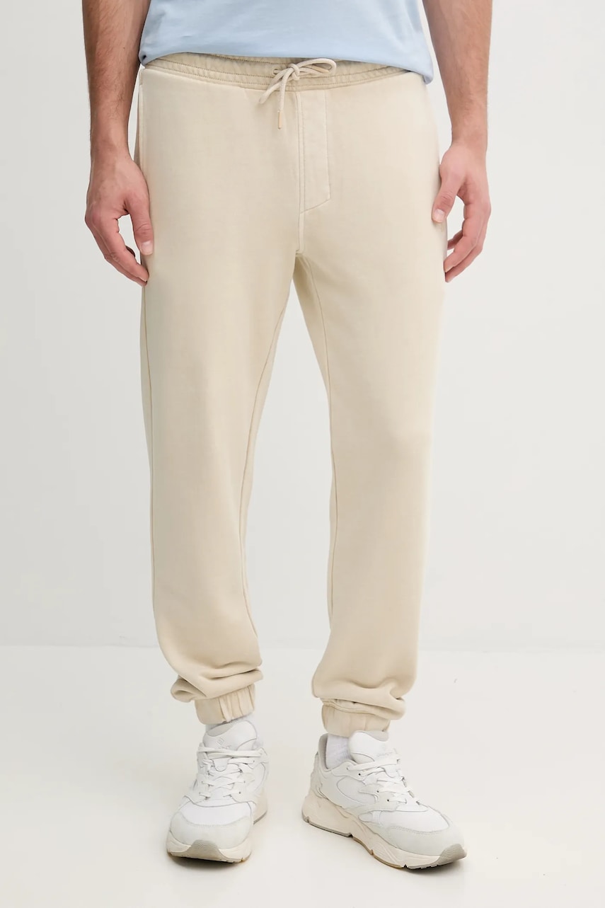 Βαμβακερό παντελόνι Calvin Klein Jeans χρώμα: μπεζ, J30J327252