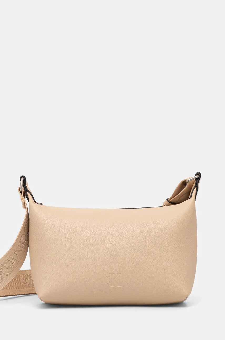 Τσάντα Calvin Klein Jeans χρώμα: μπεζ, K60K612713