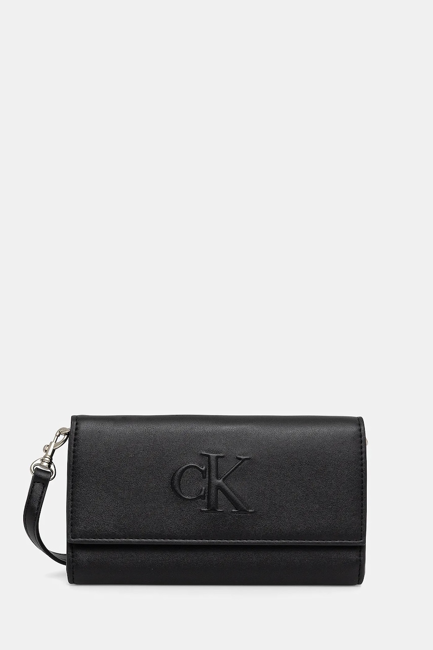 Τσάντα Calvin Klein Jeans χρώμα: μαύρο, LV04K1006G