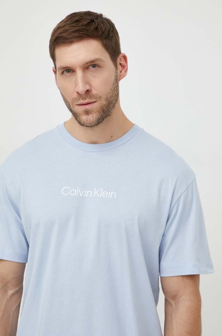 Βαμβακερό μπλουζάκι Calvin Klein ανδρικά, χρώμα: μπλε, K10K111346