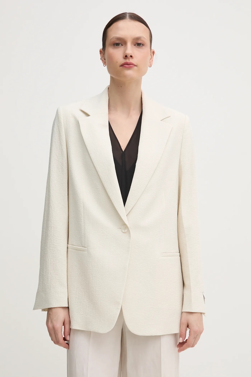 Σακάκι Calvin Klein χρώμα: μπεζ, K20K208240