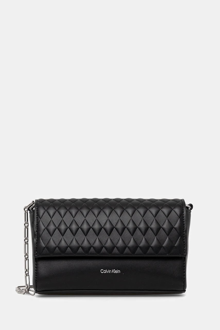 Τσάντα Calvin Klein χρώμα: μαύρο, K60K612995