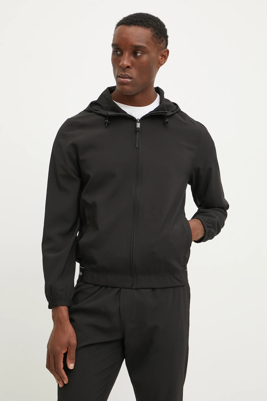 Σακάκι προπόνησης Calvin Klein Performance χρώμα: μαύρο, LVGMS5O525