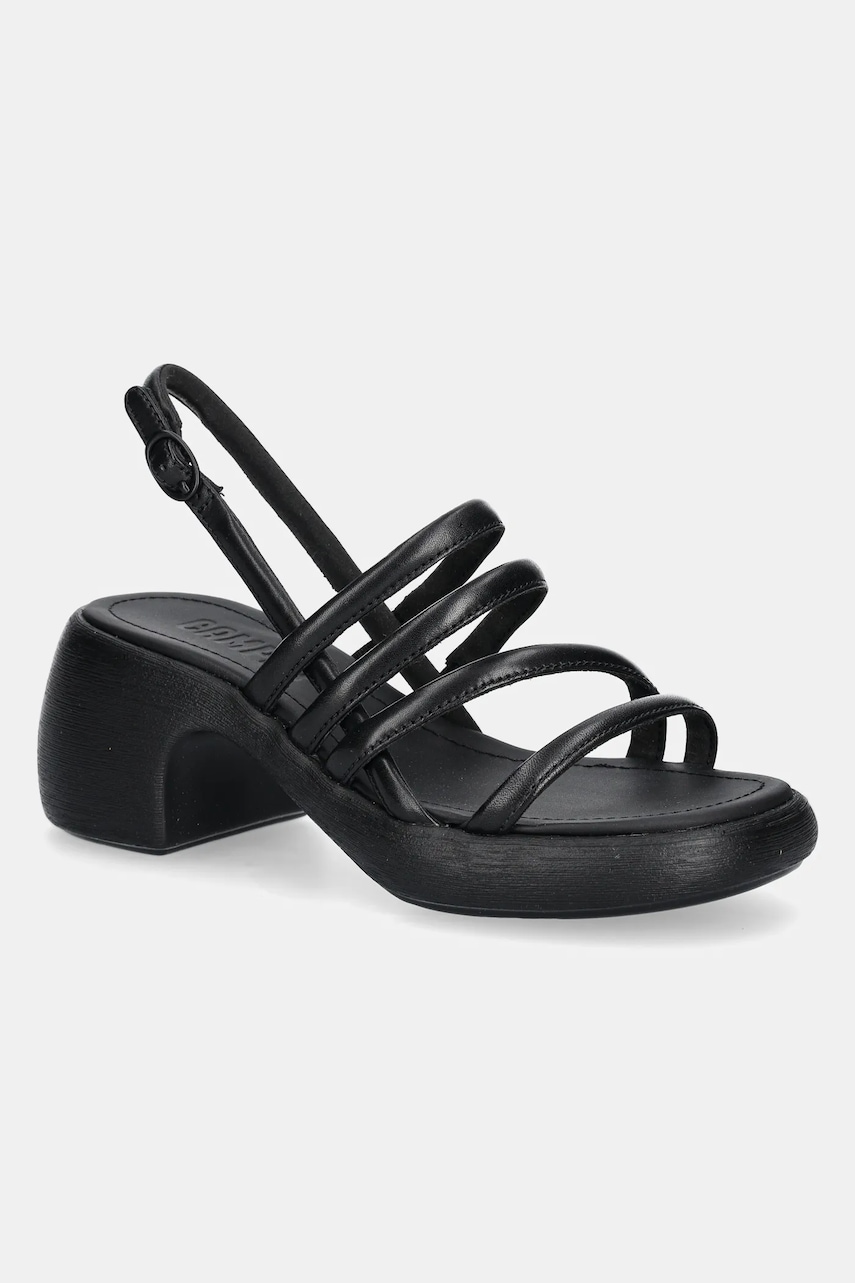 Δερμάτινα σανδάλια Camper Thelma Sandal χρώμα: μαύρο, K201723-001