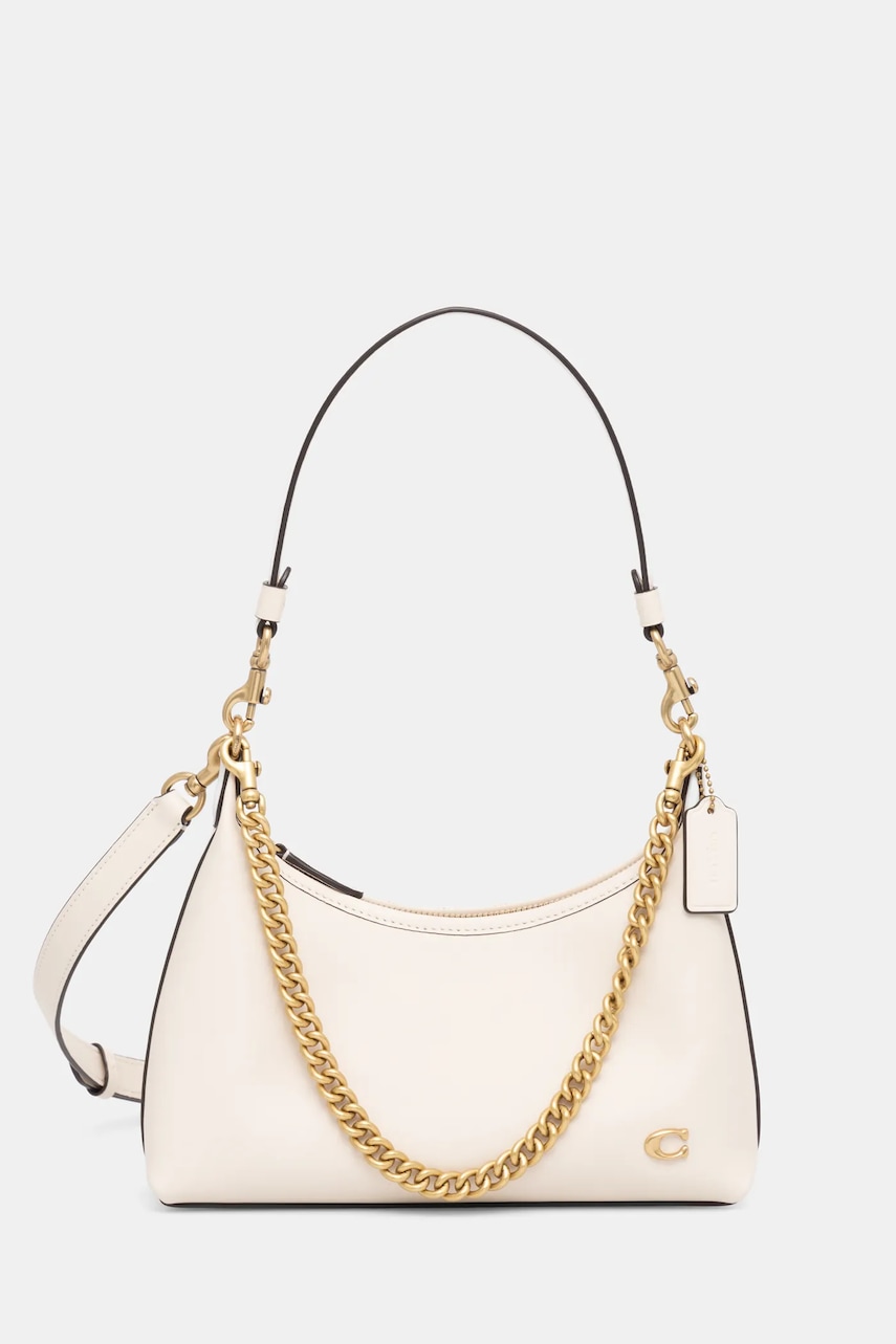 Δερμάτινη τσάντα Coach Juliet χρώμα: μπεζ, CW640