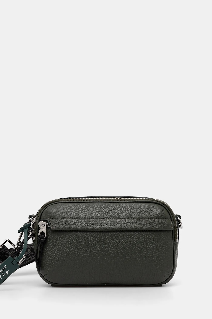 Δερμάτινο φακελάκι Coccinelle χρώμα: πράσινο