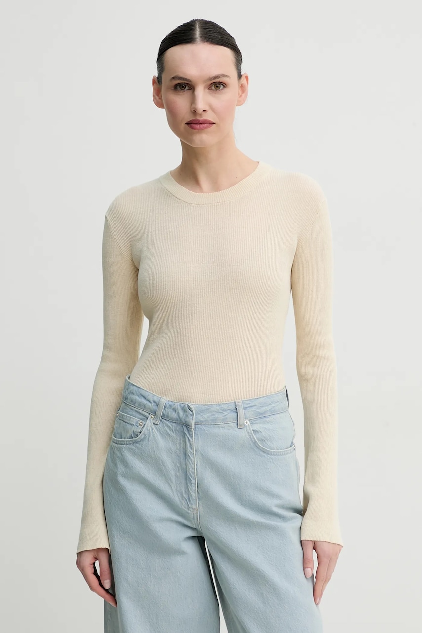 Πουλόβερ από λινό μείγμα Day Birger et Mikkelsen Teran γυναικείο, χρώμα: μπεζ, DAY65243760