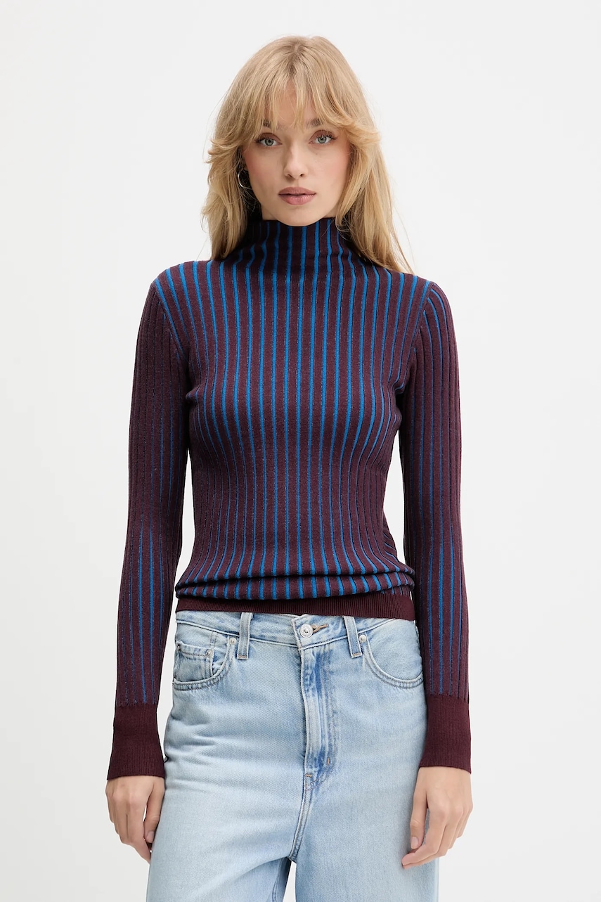 Πουλόβερ Desigual BARROW χρώμα: μοβ, 25WWJF18