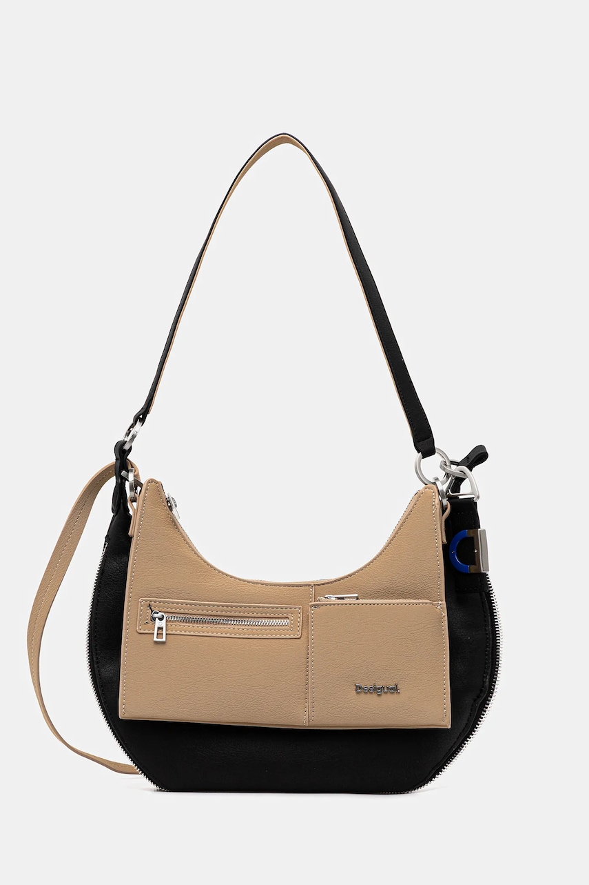 Τσάντα Desigual DELTA LYRA BLACK χρώμα: μαύρο, 25WAXP49