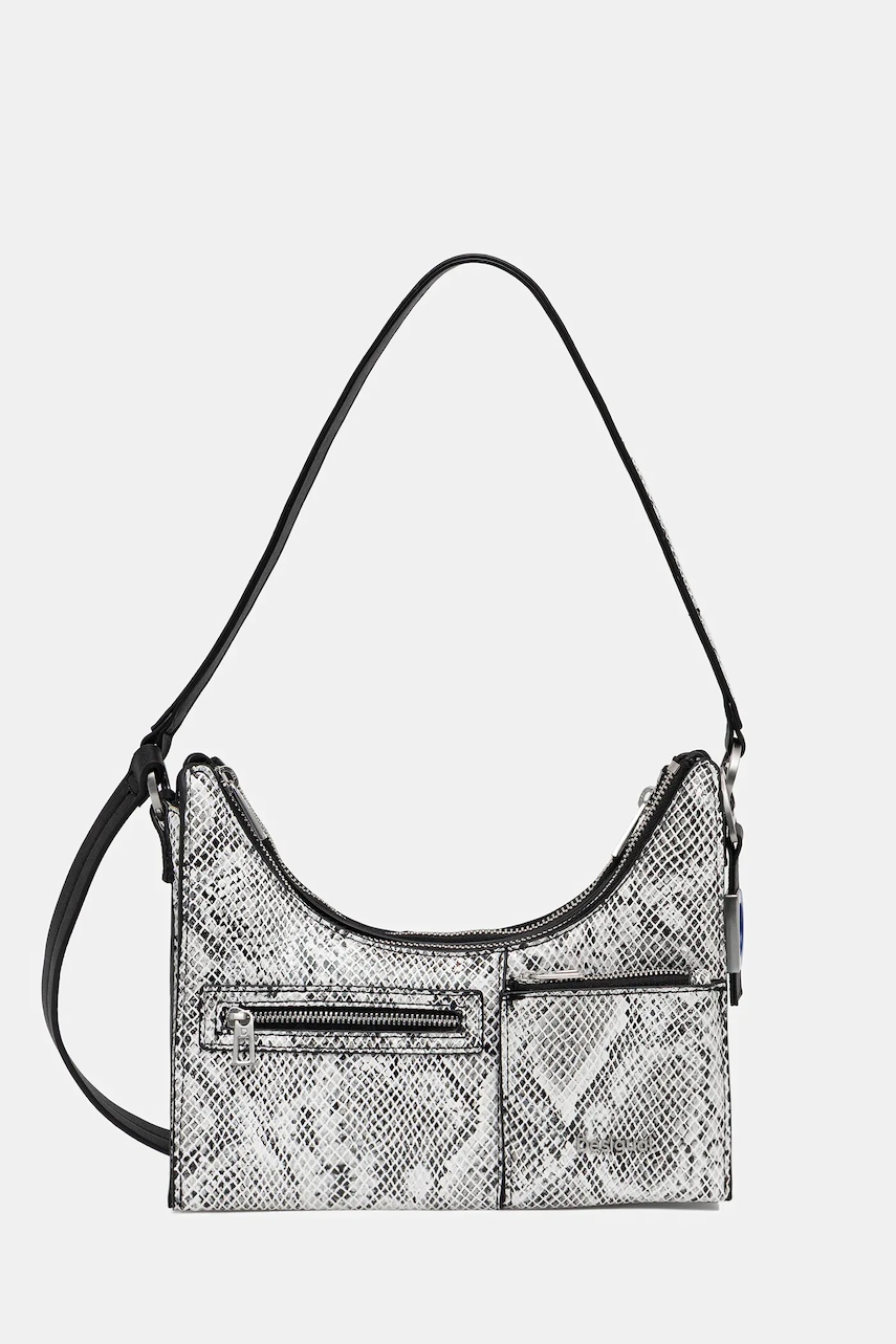 Τσάντα Desigual DELTA VEGA OLIVE χρώμα: μαύρο, 25WAXPB7