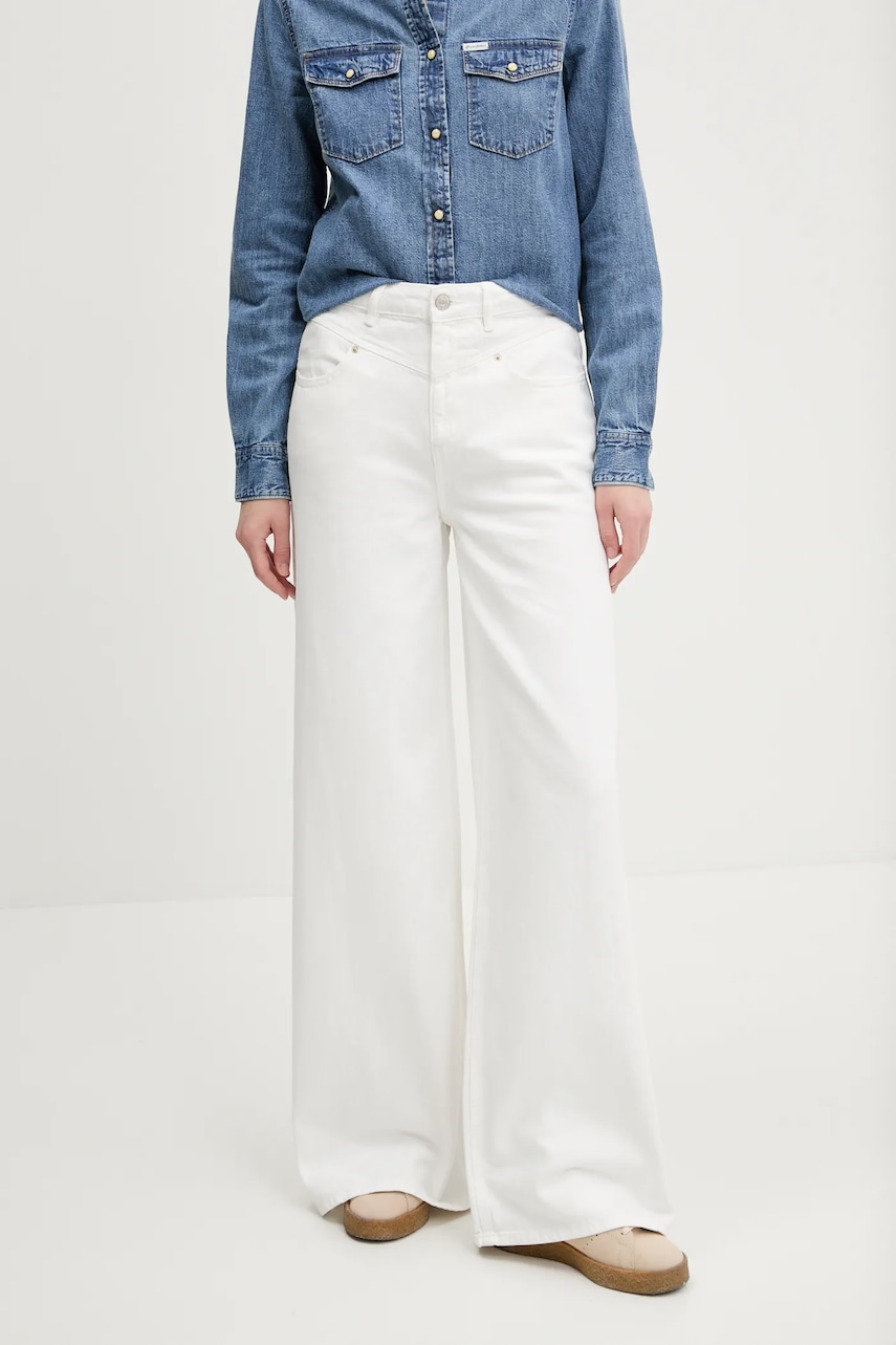 Τζιν παντελόνι Desigual NUEVA JERSEY χρώμα: άσπρο, 25SWDD64