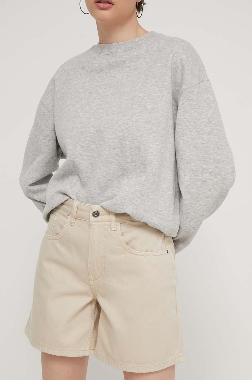 Βαμβακερό σορτσάκι Desigual SURY χρώμα: μπεζ, 24SWDD54