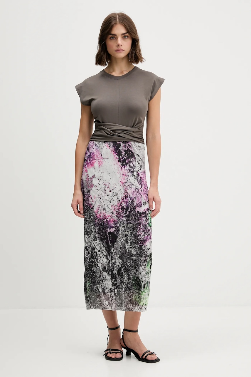 Φόρεμα Desigual WALLS LACROIX χρώμα: γκρι, 25WWVK05