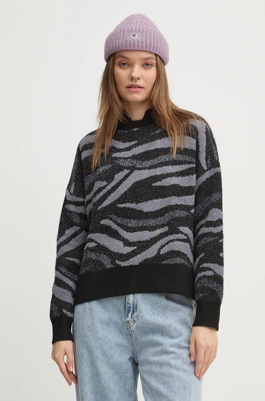 Πουλόβερ Desigual WINNIPEG χρώμα: μαύρο, 24WWJF20