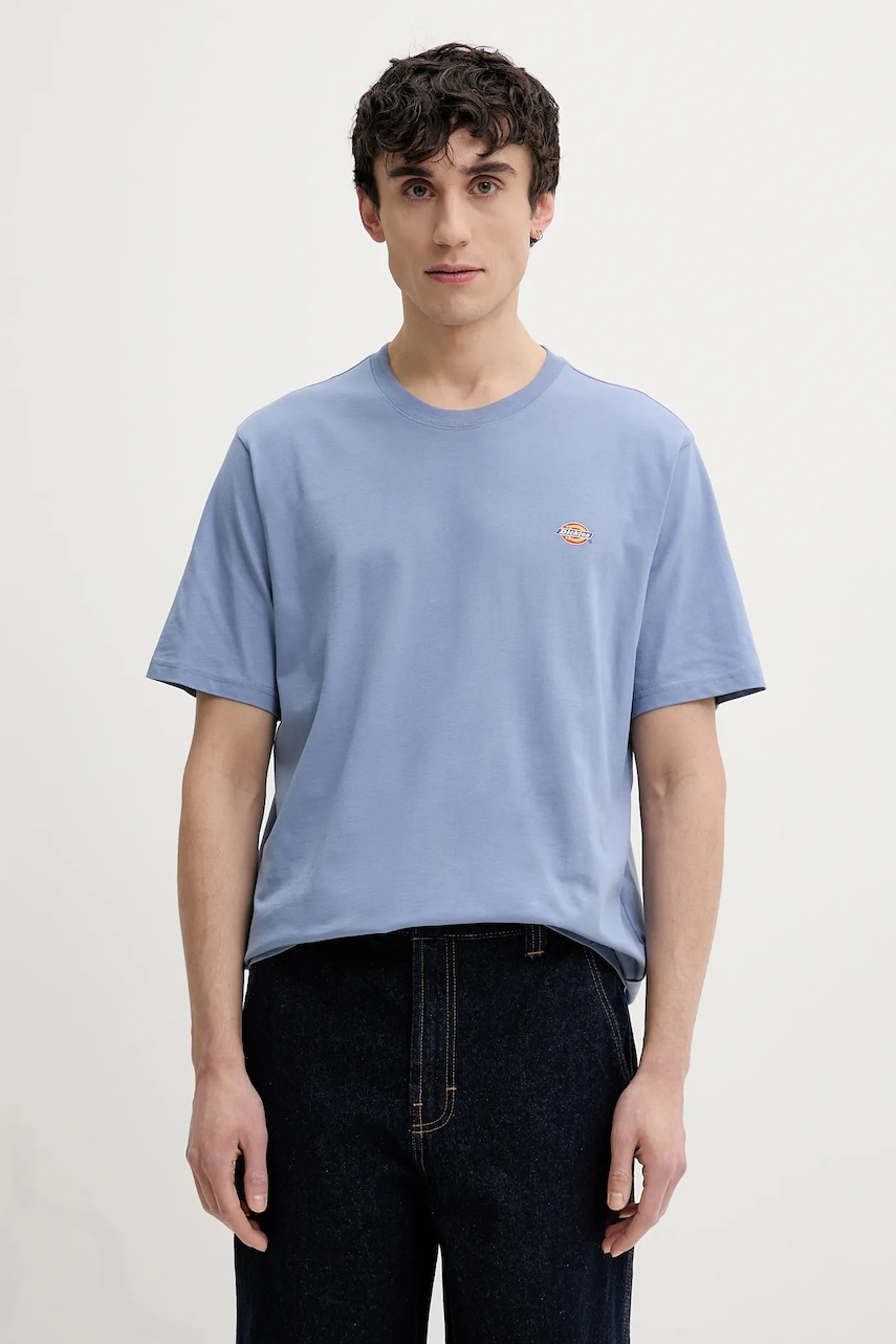 Βαμβακερό μπλουζάκι Dickies ανδρικό, χρώμα: μπλε, DK0A4XDBK371