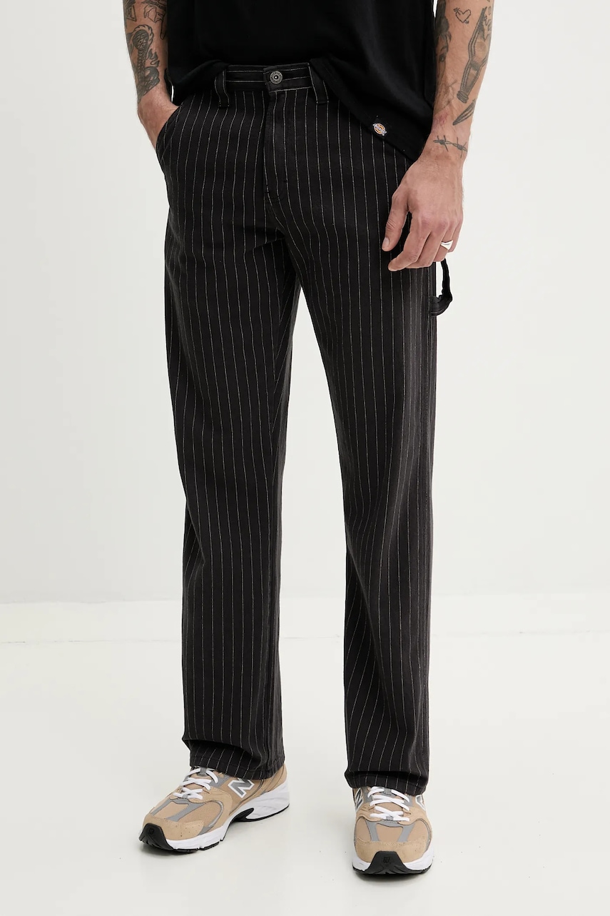 Βαμβακερό παντελόνι Dickies χρώμα: μαύρο, DK0A4Z6QBLK1