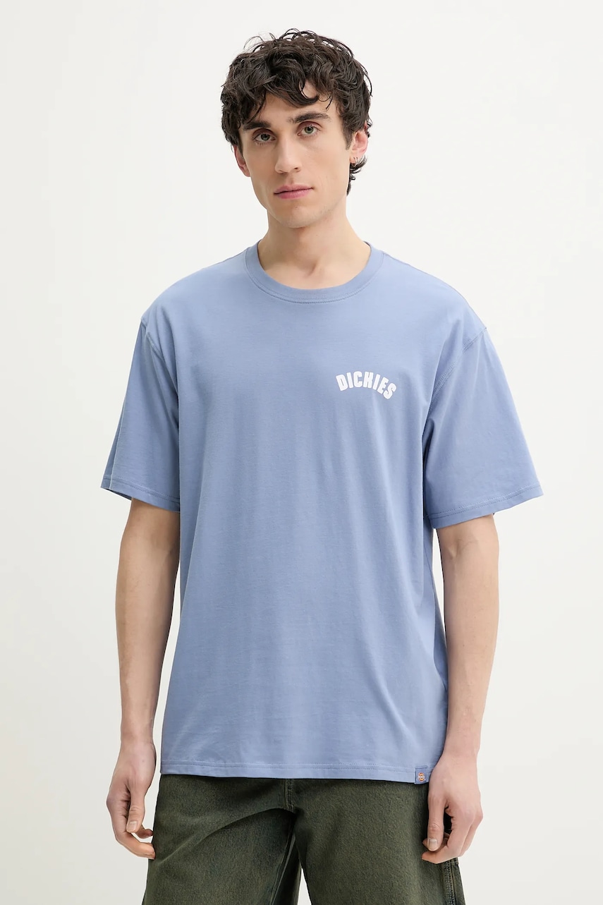 Βαμβακερό μπλουζάκι Dickies ανδρικό, χρώμα: μπλε, DK0A4Z95K371