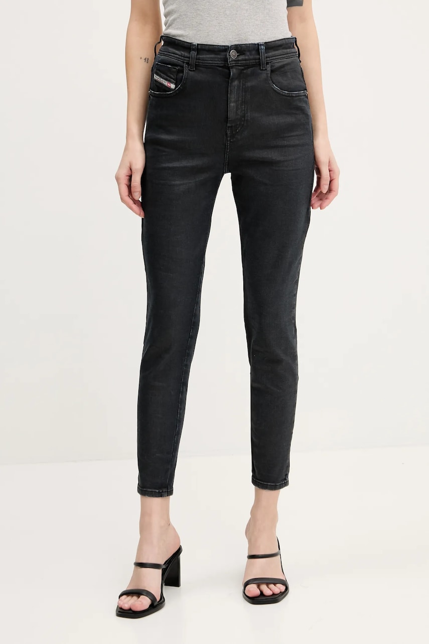 Τζιν παντελόνι Diesel 1984 SLANDY-HIGH L.30 TROUSERS χρώμα: μαύρο, A03598.09K61