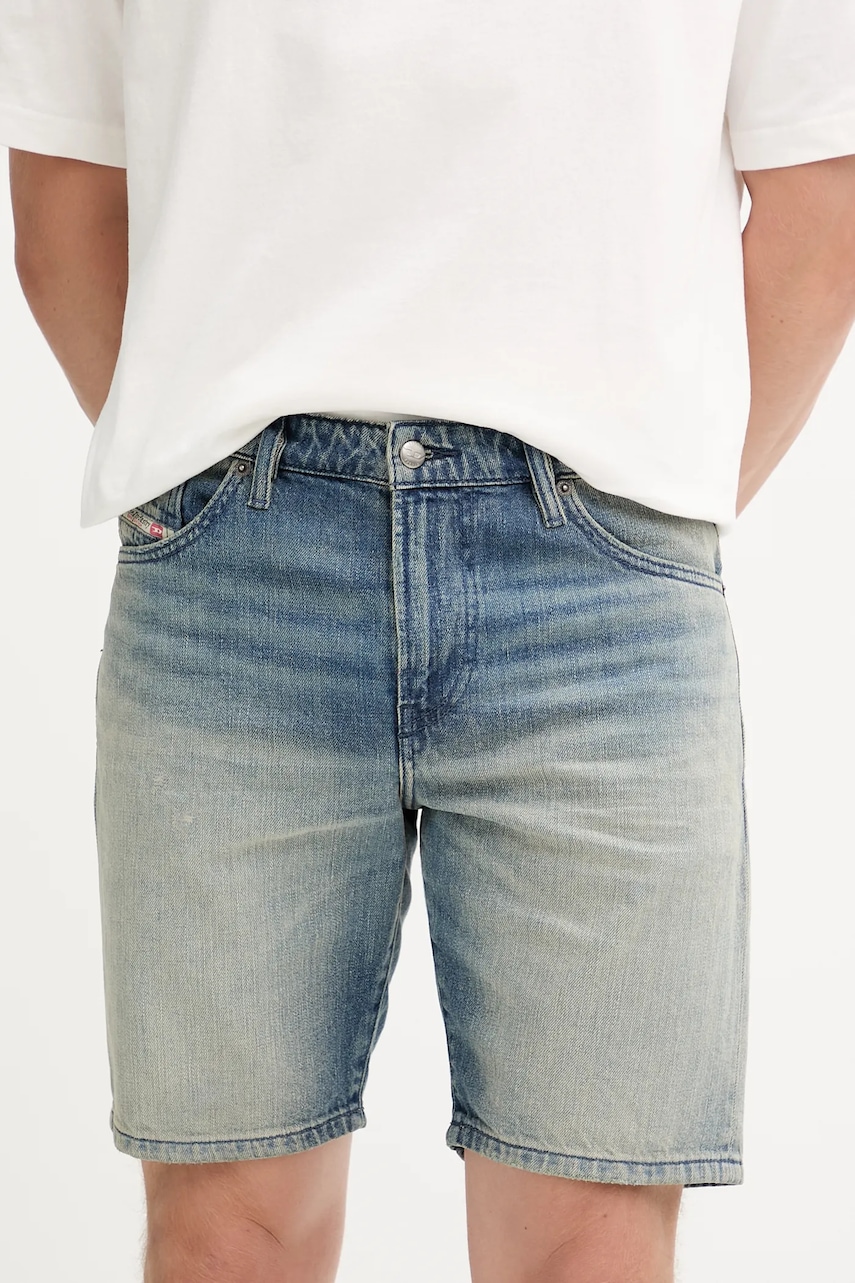 Τζιν σορτς Diesel D-FIN SHORTS ανδρικό, χρώμα: μπλε, A14621.0DBEC