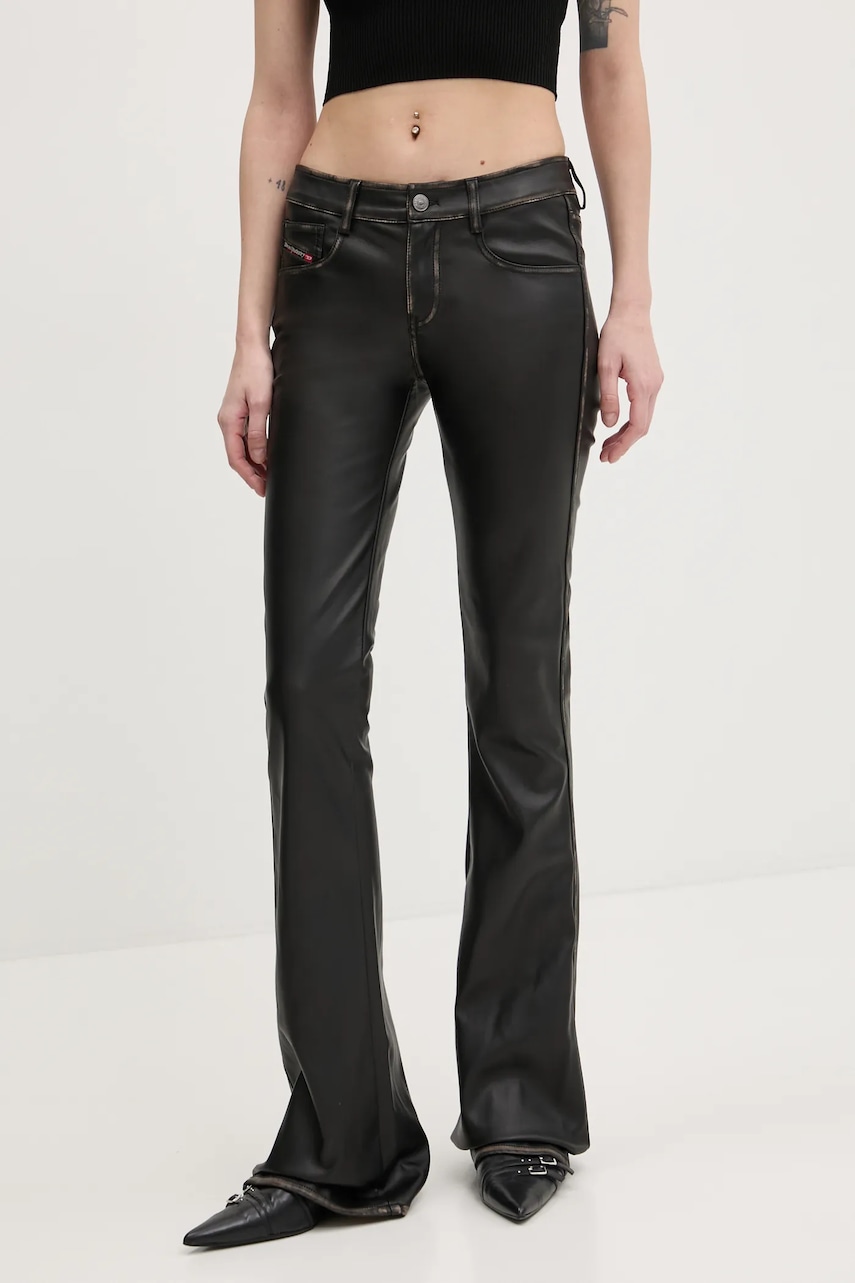 Παντελόνι Diesel P-STELLAR-Q1 TROUSERS χρώμα: μαύρο, A16701.0IKAR