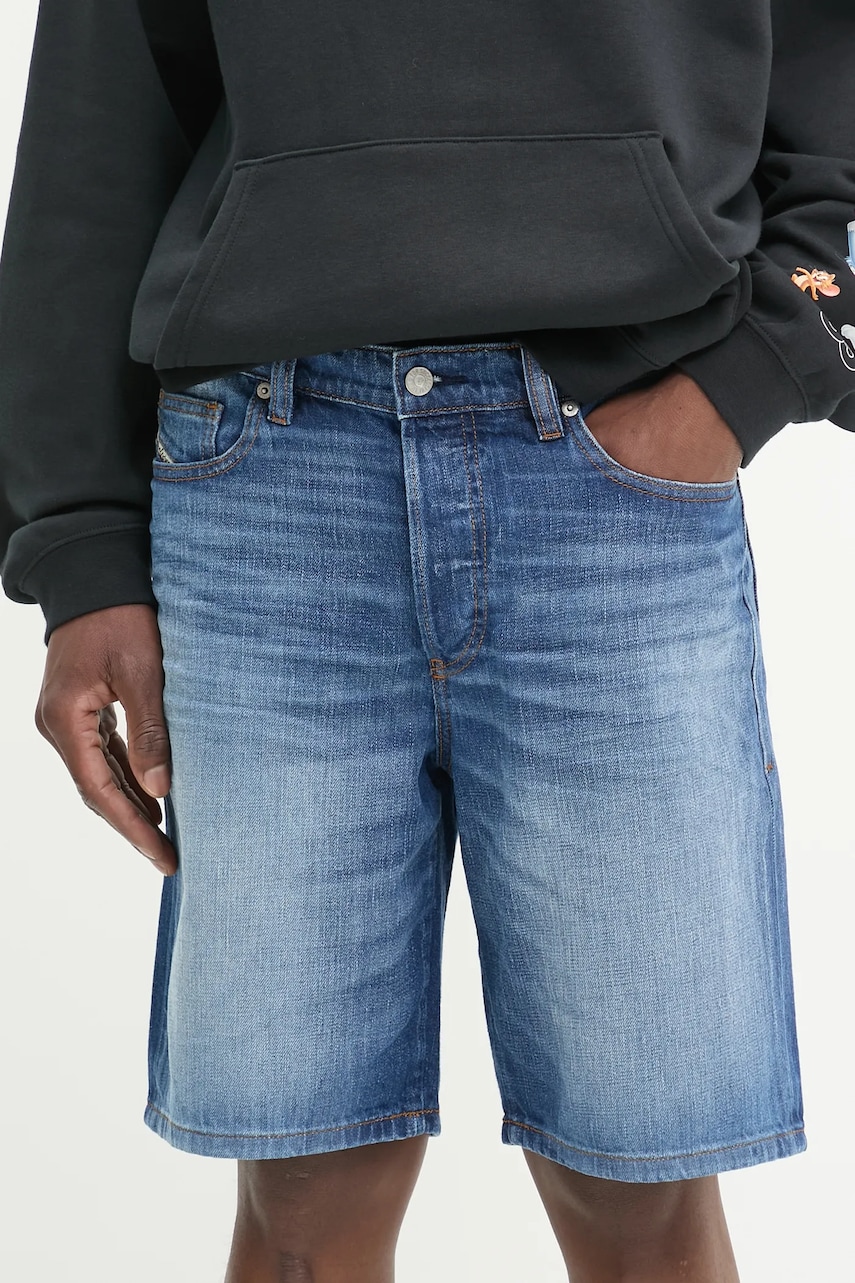 Τζιν σορτς Diesel REGULAR-SHORT ανδρικό, χρώμα: μπλε, A06430.0DBEL