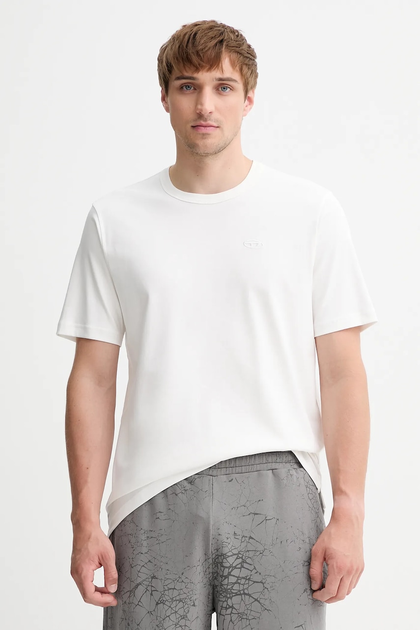 Μπλουζάκι Diesel T-ADJUST-SLITS-R17 T-SHIRT χρώμα: άσπρο, A16672.0AIJU